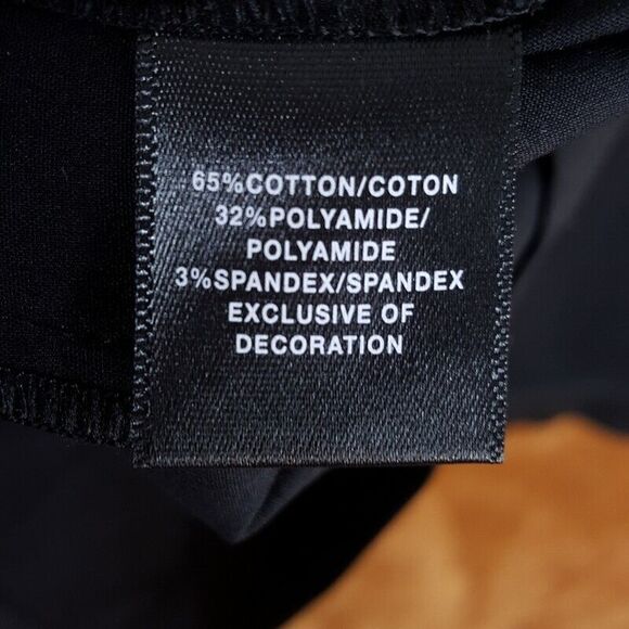 LAFAYETTE 148 Womens Top Size 6 Black Button Up Shirt Faux Leather Trim Stretch - Picture 2 of 11